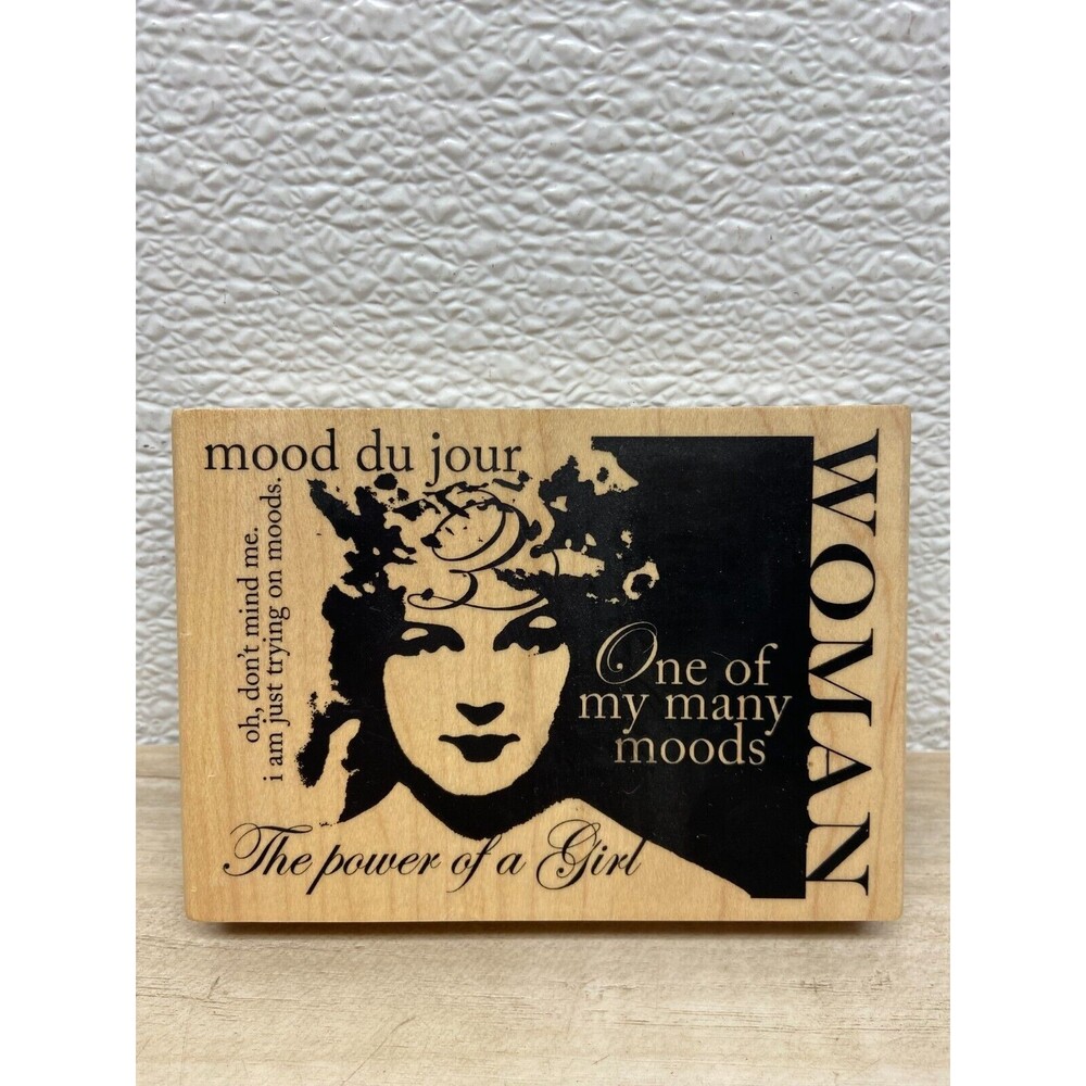 Inkadinkado The Power Of A Girl Wood Mounted Rubber Stamp